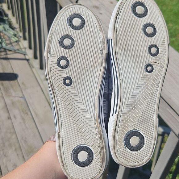 Coach Priya Hook-and-Loop Sneakers Monogram Black Gray Size 8 - Picture 6 of 6